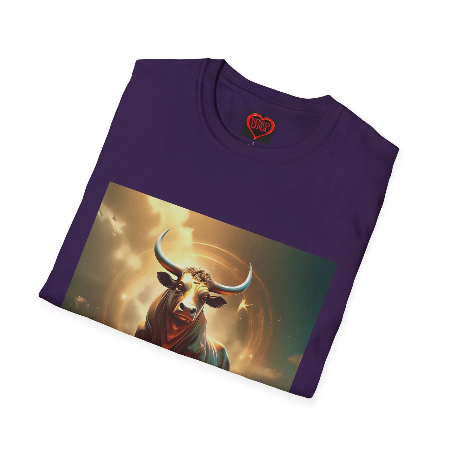 Zodiac by Koko Una- Taurus Bull (Picture ONLY)- Unisex Softstyle T-Shirt - Astrology Inspired