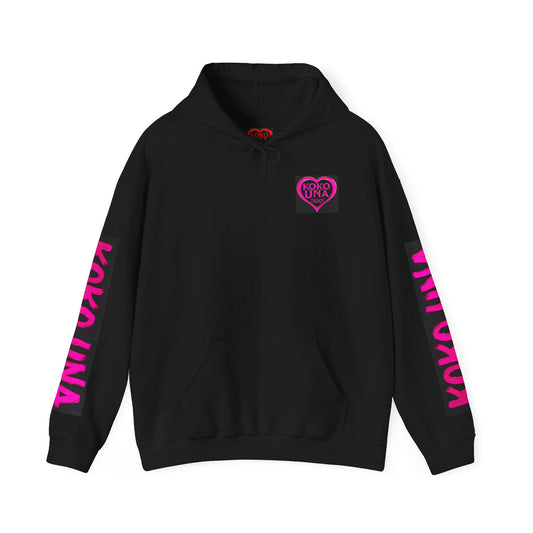 Koko Una Tarot Official Hoodie- Lucky 13 Backside Pink & Black - Unisex Heavy Blend™ Sweatshirt