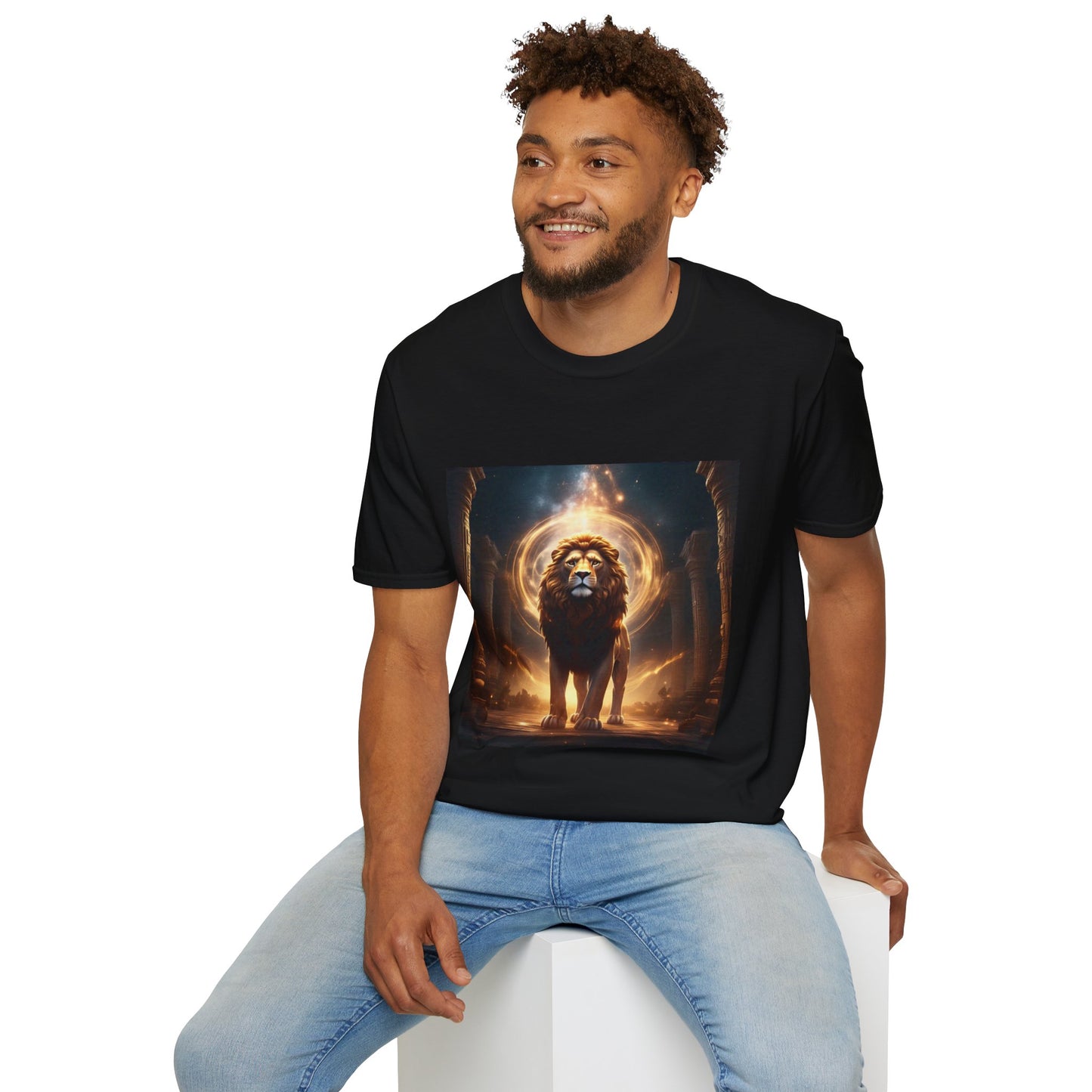 Zodiac by Koko Una- Leo Lion (Picture ONLY)- Unisex Softstyle T-Shirt - Astrology Inspired