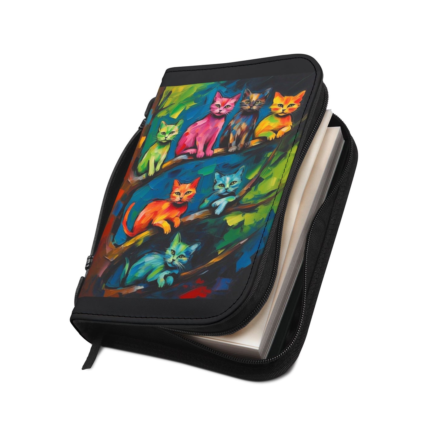 Painted Cat Tree Book/Bible Cover, 4 sizes