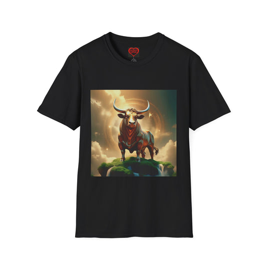 Zodiac by Koko Una- Taurus Bull (Picture ONLY)- Unisex Softstyle T-Shirt - Astrology Inspired