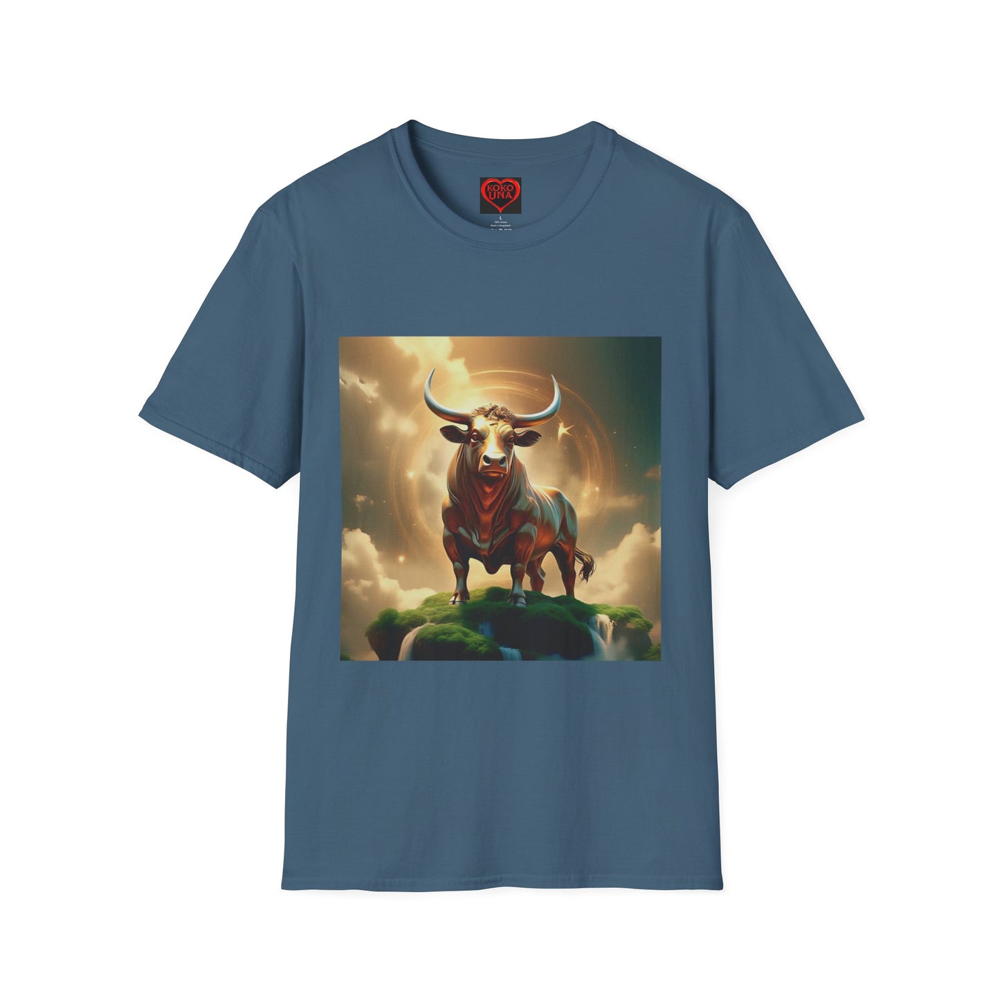 Zodiac by Koko Una- Taurus Bull (Picture ONLY)- Unisex Softstyle T-Shirt - Astrology Inspired