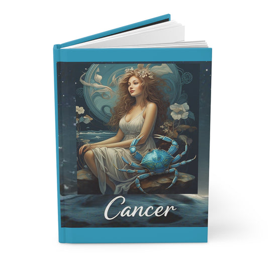 Zodiac "Cancer" Journal- Hardcover Matte 8" x 5.5" Sea Blue