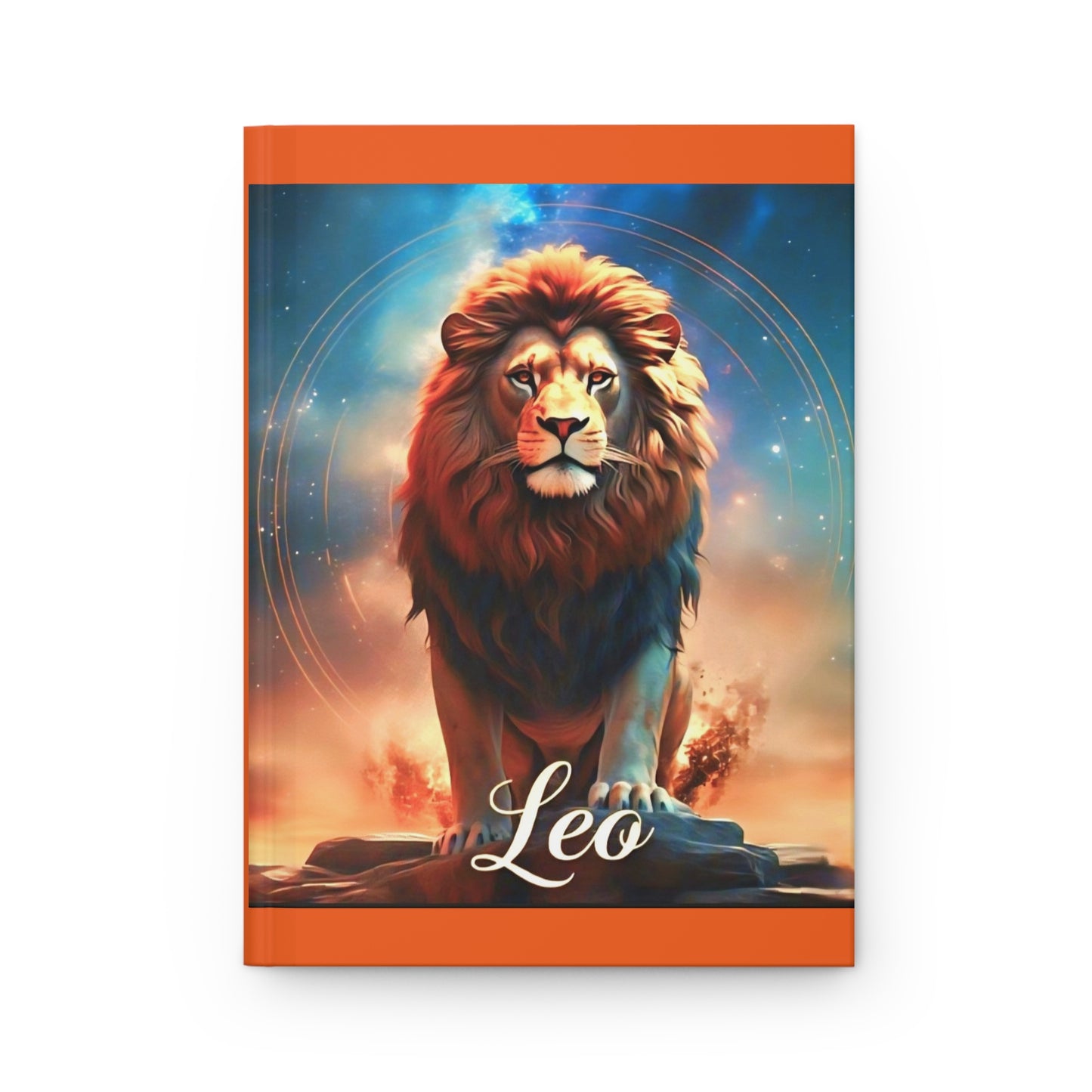 Zodiac Leo" Journal- Hardcover Matte 8" x 5.5" Orange