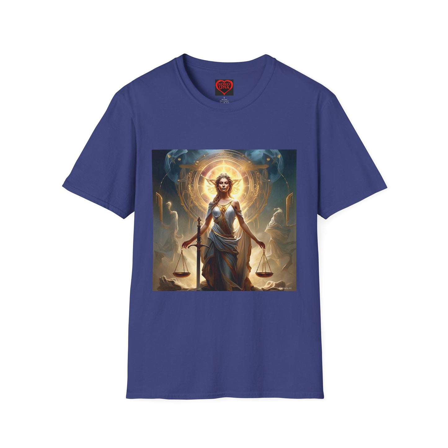 Zodiac by Koko Una- Libra Scales (Picture ONLY)- Unisex Softstyle T-Shirt - Astrology Inspired