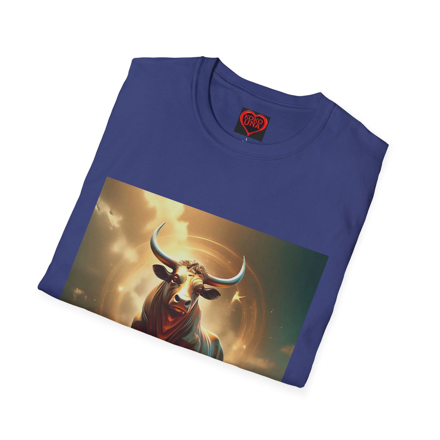 Zodiac by Koko Una- Taurus Bull (Picture ONLY)- Unisex Softstyle T-Shirt - Astrology Inspired
