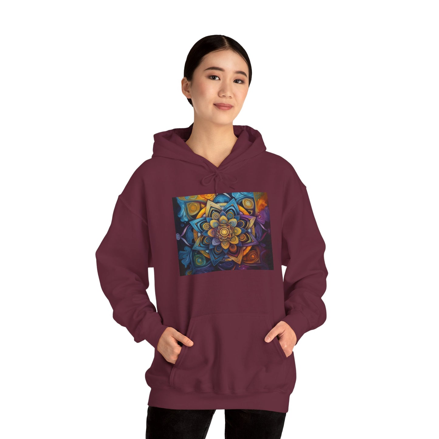 Mandala Enlightenment by Koko Una- Unisex Heavy Blend™ Hooded Sweatshirt