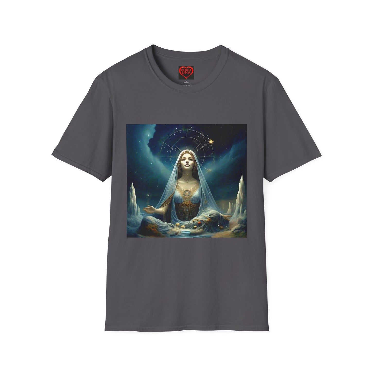 Zodiac by Koko Una- Virgo Maiden (Picture ONLY)- Unisex Softstyle T-Shirt - Astrology Inspired