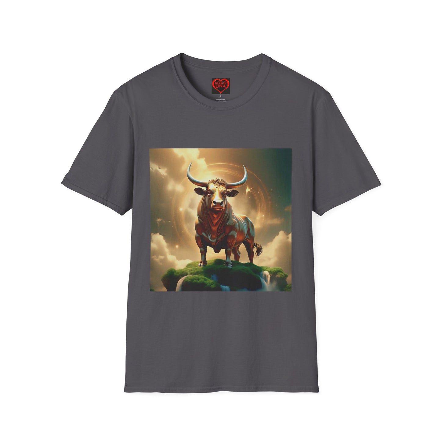 Zodiac by Koko Una- Taurus Bull (Picture ONLY)- Unisex Softstyle T-Shirt - Astrology Inspired
