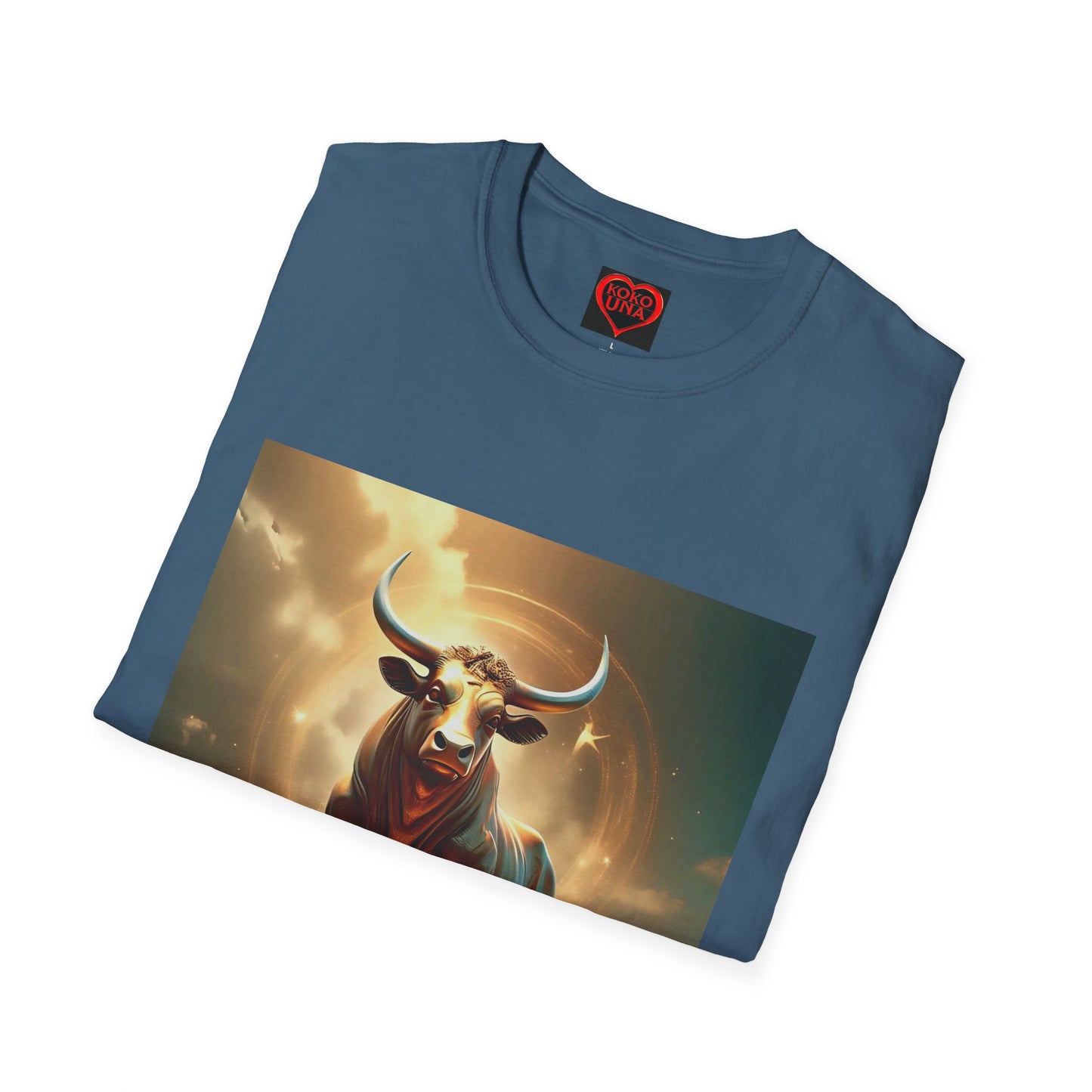 Zodiac by Koko Una- Taurus Bull (Picture ONLY)- Unisex Softstyle T-Shirt - Astrology Inspired
