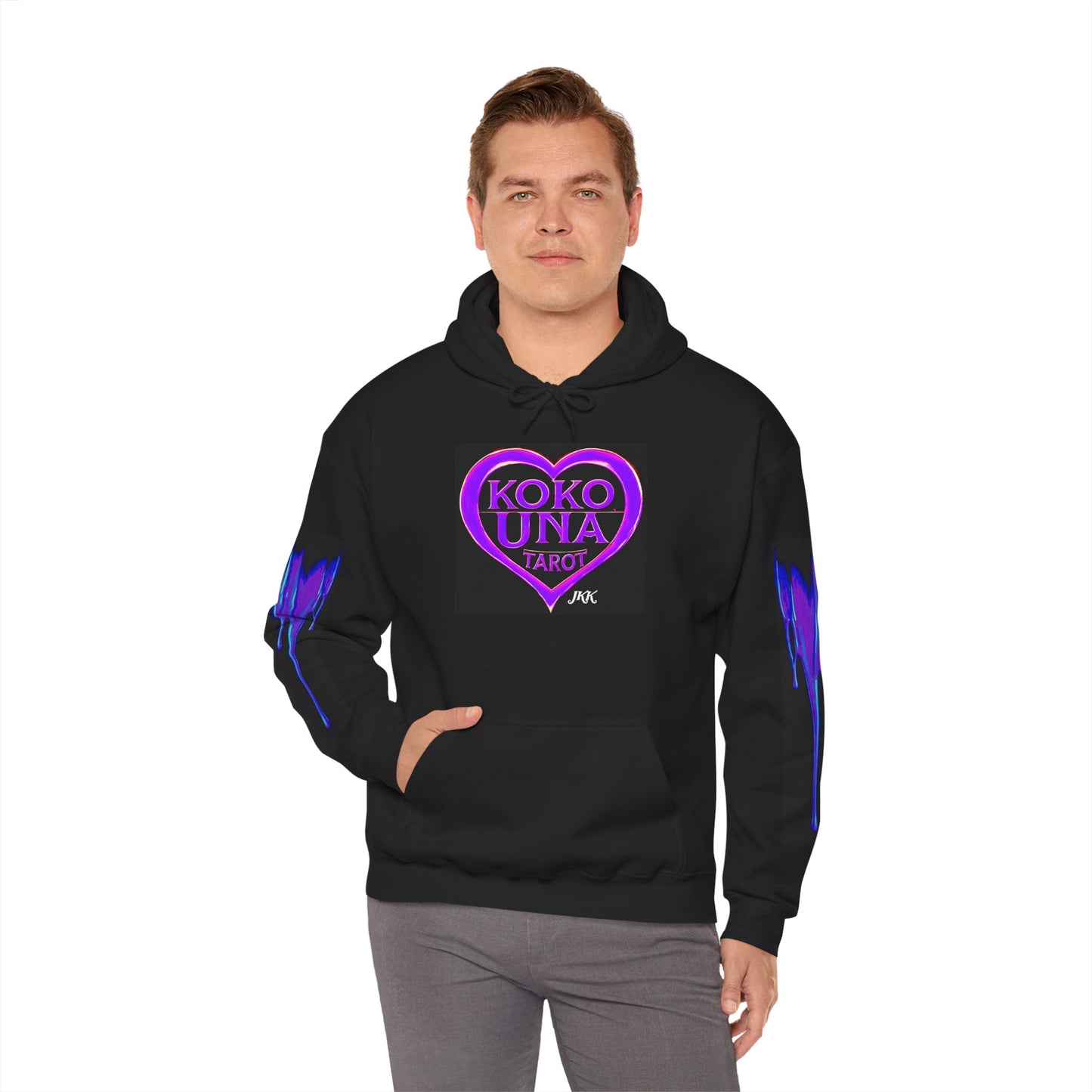 Koko Una Tarot- Official Purple Heart Logo- Unisex Heavy Blend Hoodie Sweatshirt