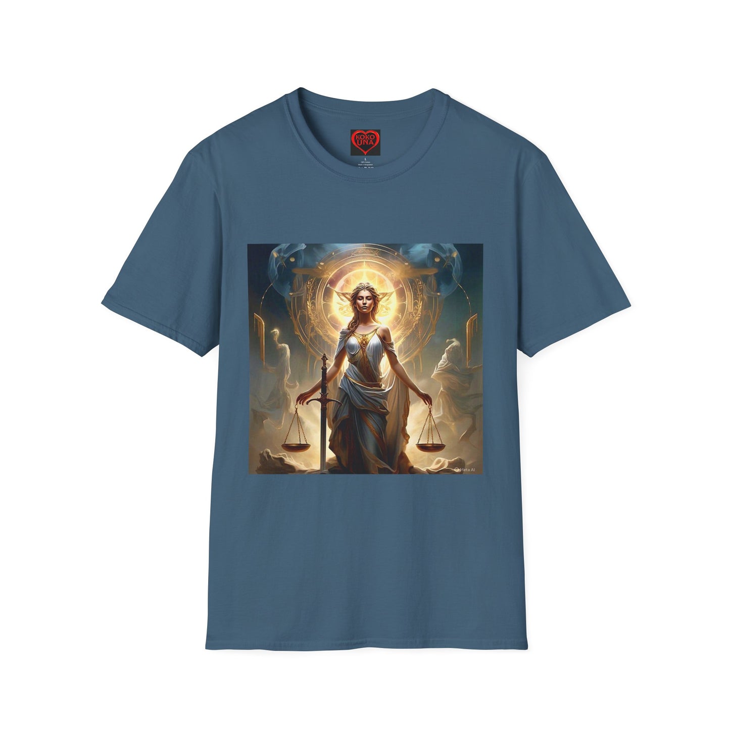 Zodiac by Koko Una- Libra Scales (Picture ONLY)- Unisex Softstyle T-Shirt - Astrology Inspired