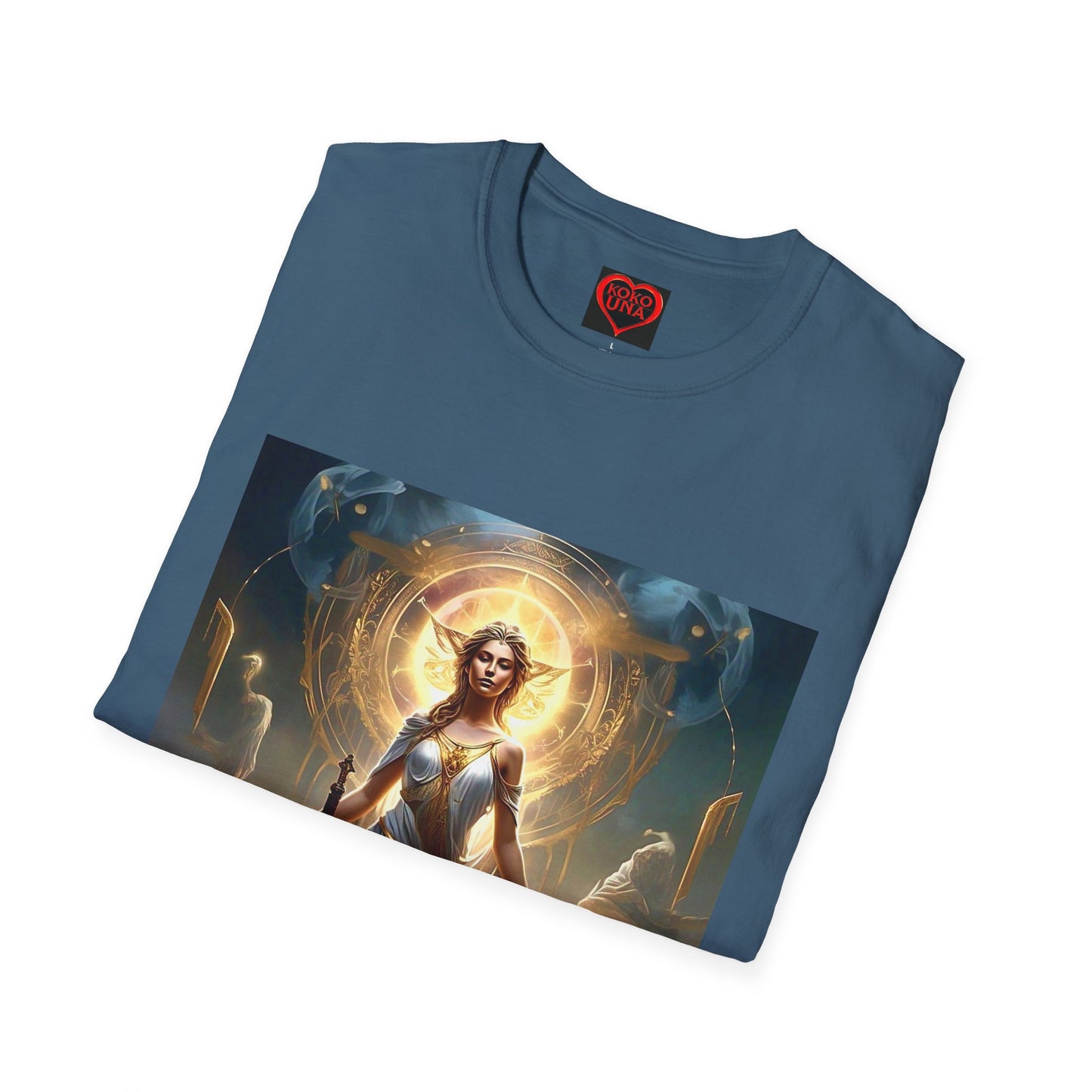 Zodiac by Koko Una- Libra Scales (Picture ONLY)- Unisex Softstyle T-Shirt - Astrology Inspired