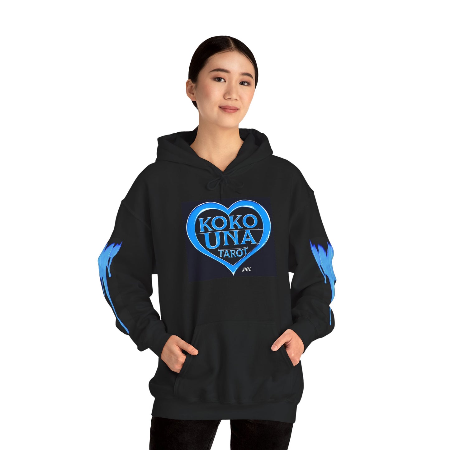 Koko Una Tarot- Official Blue Heart Logo- Unisex Heavy Blend Hoodie Sweatshirt