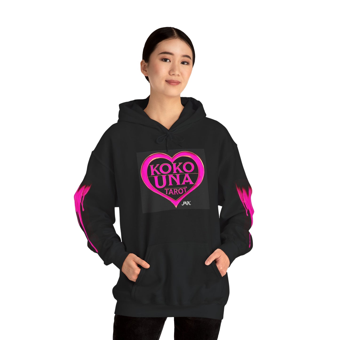 Koko Una Tarot- Official Pink Heart Logo- Hooded Sweatshirt Unisex Heavy Blend™