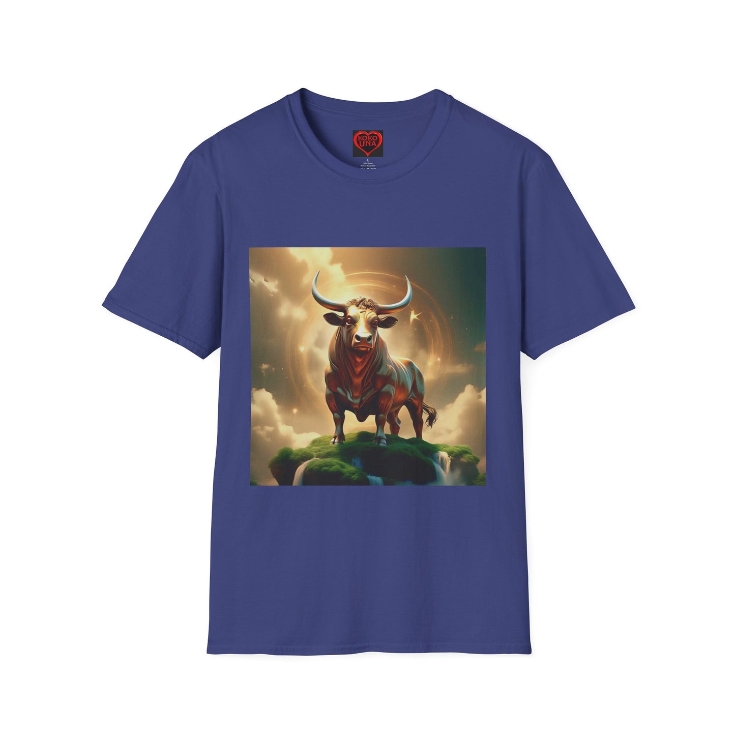Zodiac by Koko Una- Taurus Bull (Picture ONLY)- Unisex Softstyle T-Shirt - Astrology Inspired