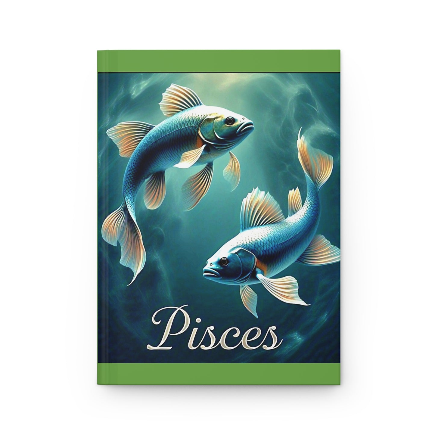 Zodiac "Pisces" Journal- Hardcover Matte 8" x 5.5" Light Green
