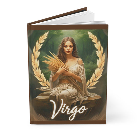 Zodiac "Virgo" Journal- Hardcover Matte 8" x 5.5" Dark Blue