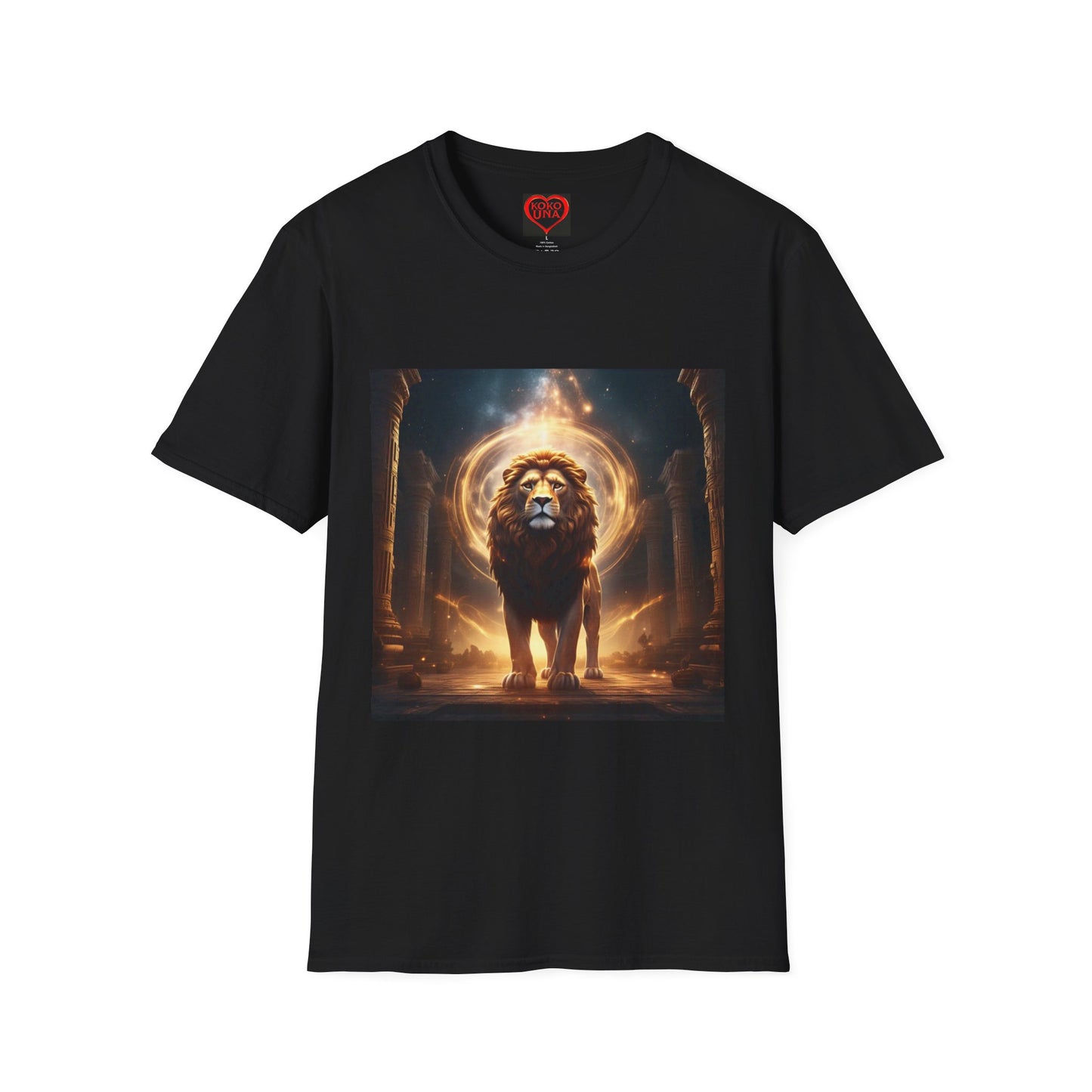 Zodiac by Koko Una- Leo Lion (Picture ONLY)- Unisex Softstyle T-Shirt - Astrology Inspired