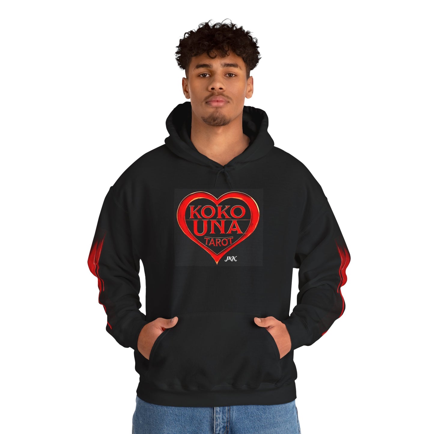 Koko Una Tarot- Official Red Heart Logo- Unisex Heavy Blend Hoodie Sweatshirt