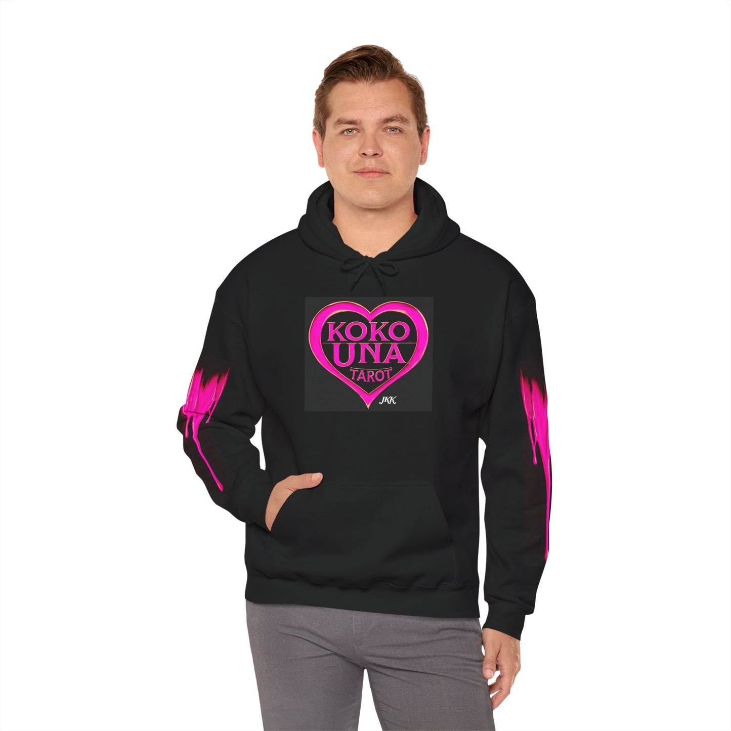 Koko Una Tarot- Official Pink Heart Logo- Hooded Sweatshirt Unisex Heavy Blend™