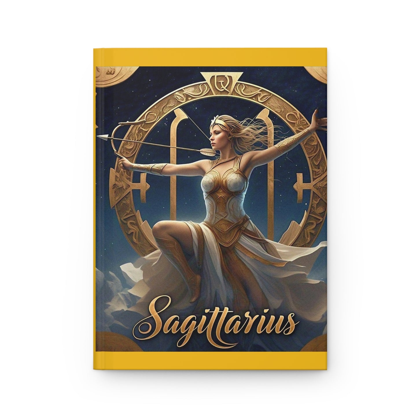 Zodiac "Sagittarius" Journal- Hardcover Matte 8" x 5.5" Yellow