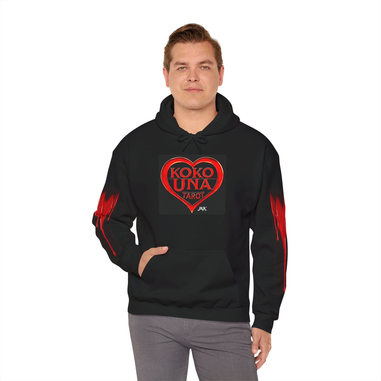 Koko Una Tarot- Official Red Heart Logo- Unisex Heavy Blend Hoodie Sweatshirt