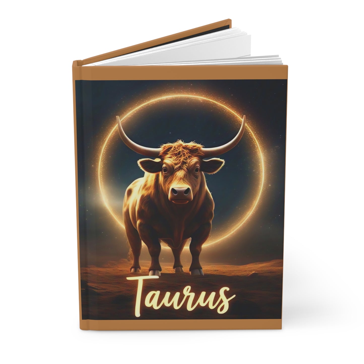 Zodiac "Taurus" Journal- Hardcover Matte 8" x 5.5" Caramel Brown