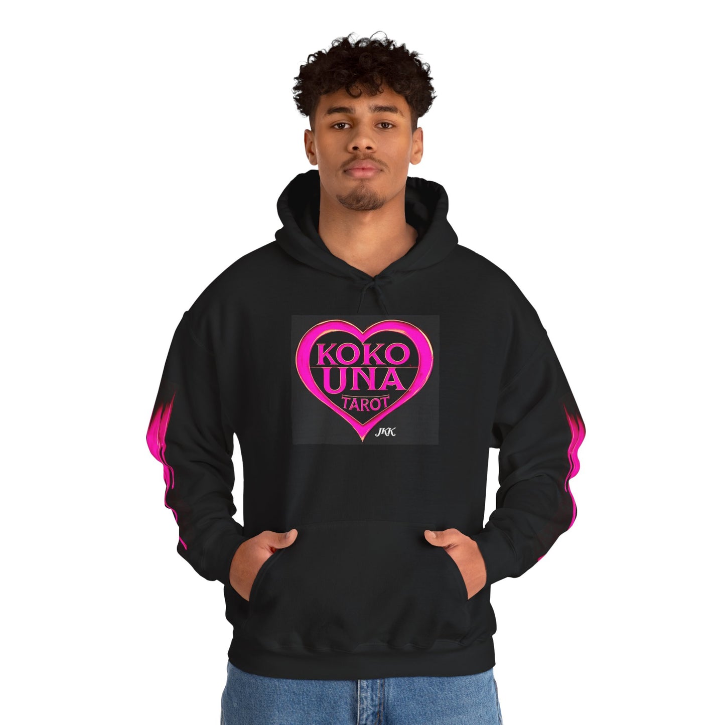 Koko Una Tarot- Official Pink Heart Logo- Hooded Sweatshirt Unisex Heavy Blend™
