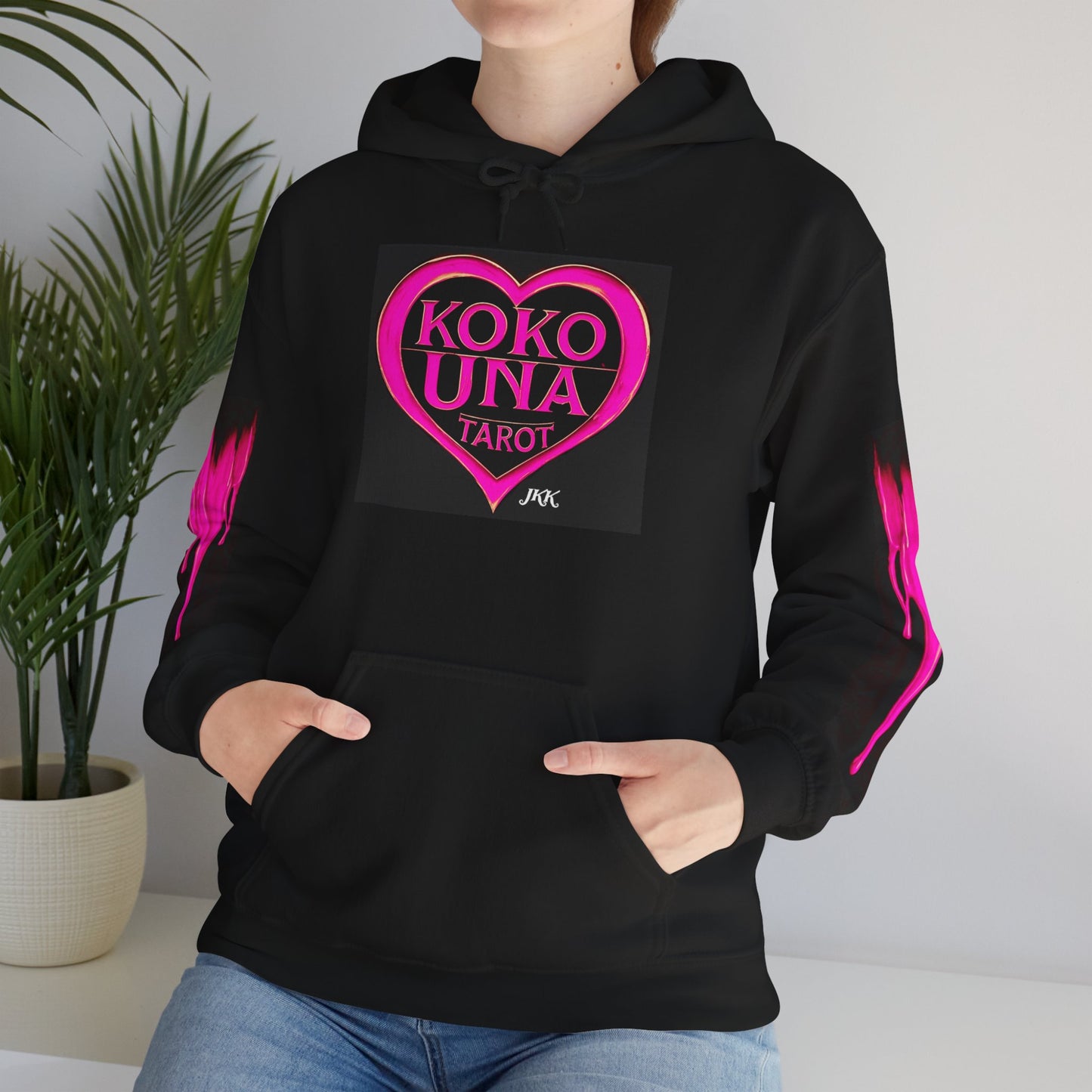 Koko Una Tarot- Official Pink Heart Logo- Hooded Sweatshirt Unisex Heavy Blend™