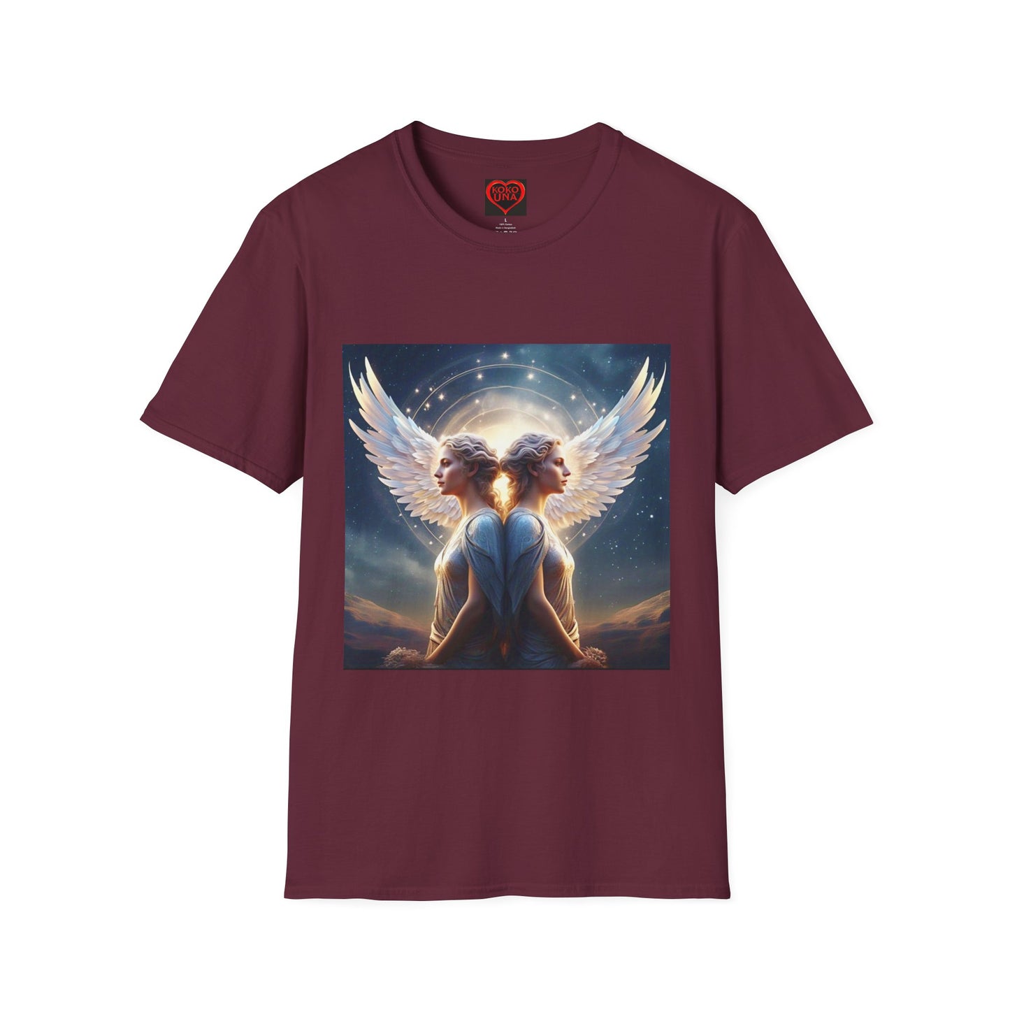 Zodiac by Koko Una- Gemini Twins (Picture ONLY)- Unisex Softstyle T-Shirt - Astrology Inspired