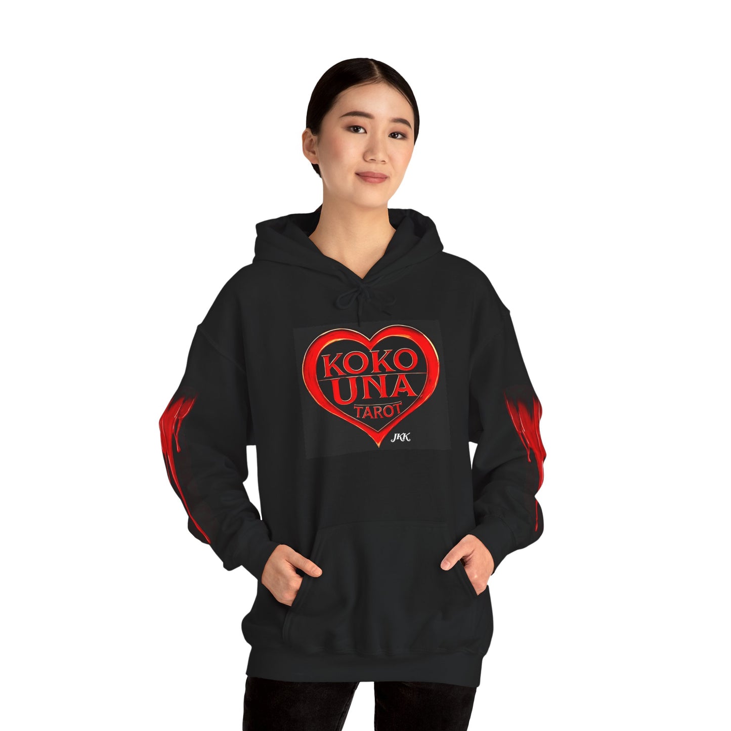 Koko Una Tarot- Official Red Heart Logo- Unisex Heavy Blend Hoodie Sweatshirt
