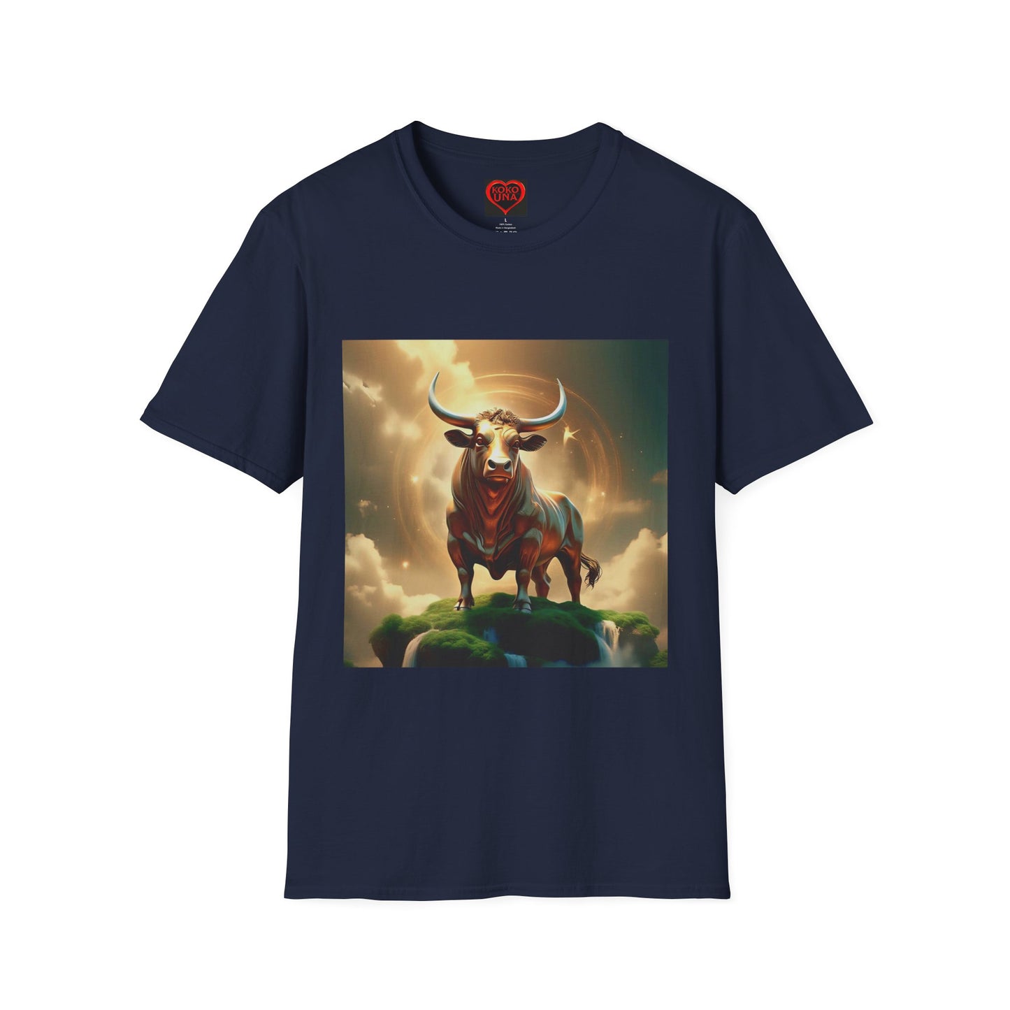 Zodiac by Koko Una- Taurus Bull (Picture ONLY)- Unisex Softstyle T-Shirt - Astrology Inspired