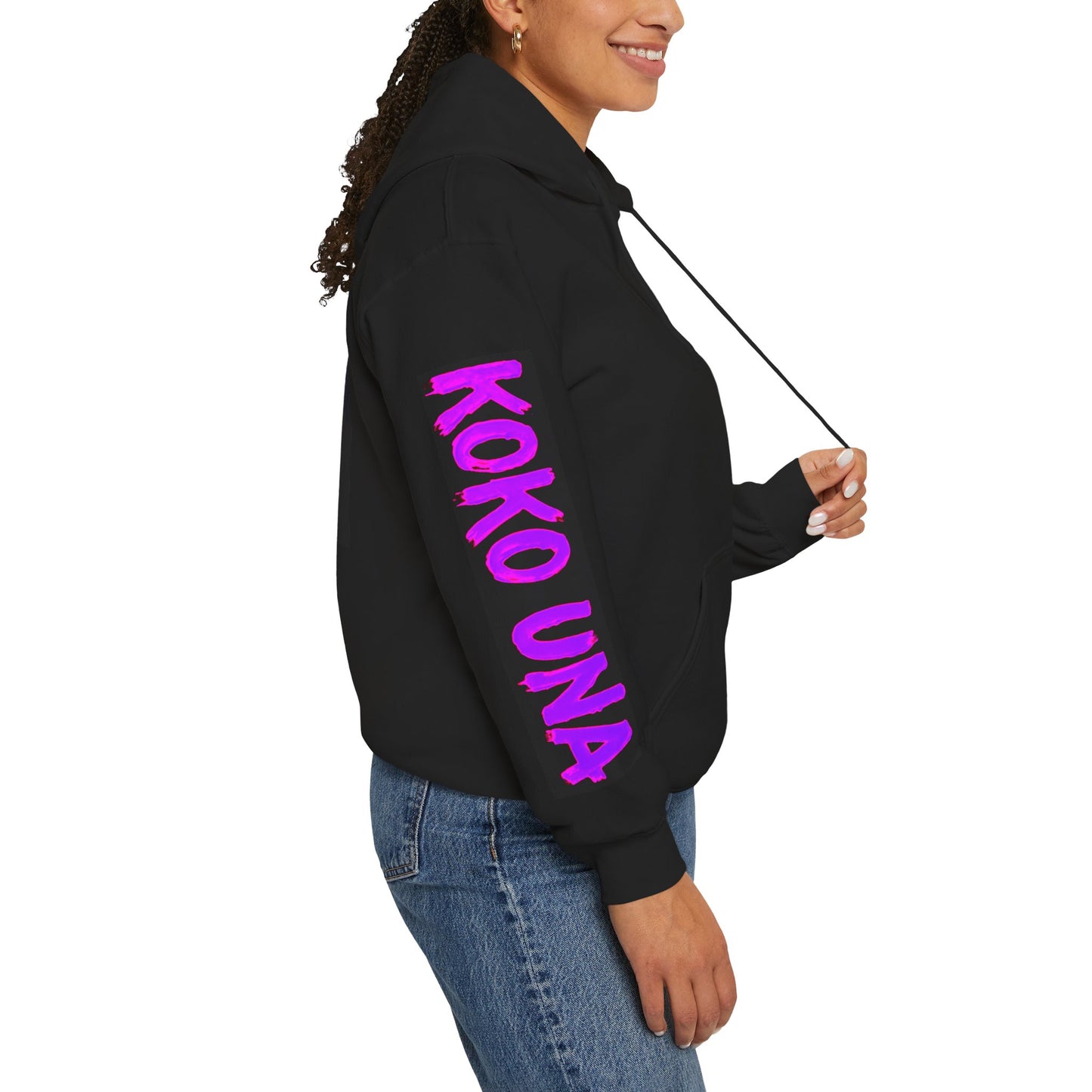 Koko Una Tarot Official Hoodie- Lucky 13 Backside Purple & Black - Unisex Heavy Blend™ Sweatshirt