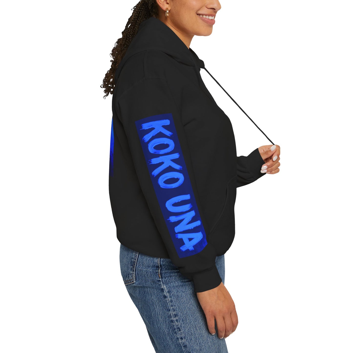 Koko Una Tarot Official Hoodie- Lucky 13 Backside Blue & Black - Unisex Heavy Blend™ Sweatshirt