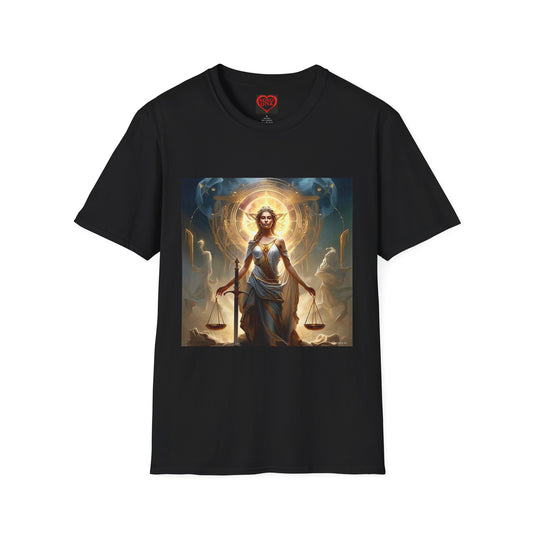 Zodiac by Koko Una- Libra Scales (Picture ONLY)- Unisex Softstyle T-Shirt - Astrology Inspired