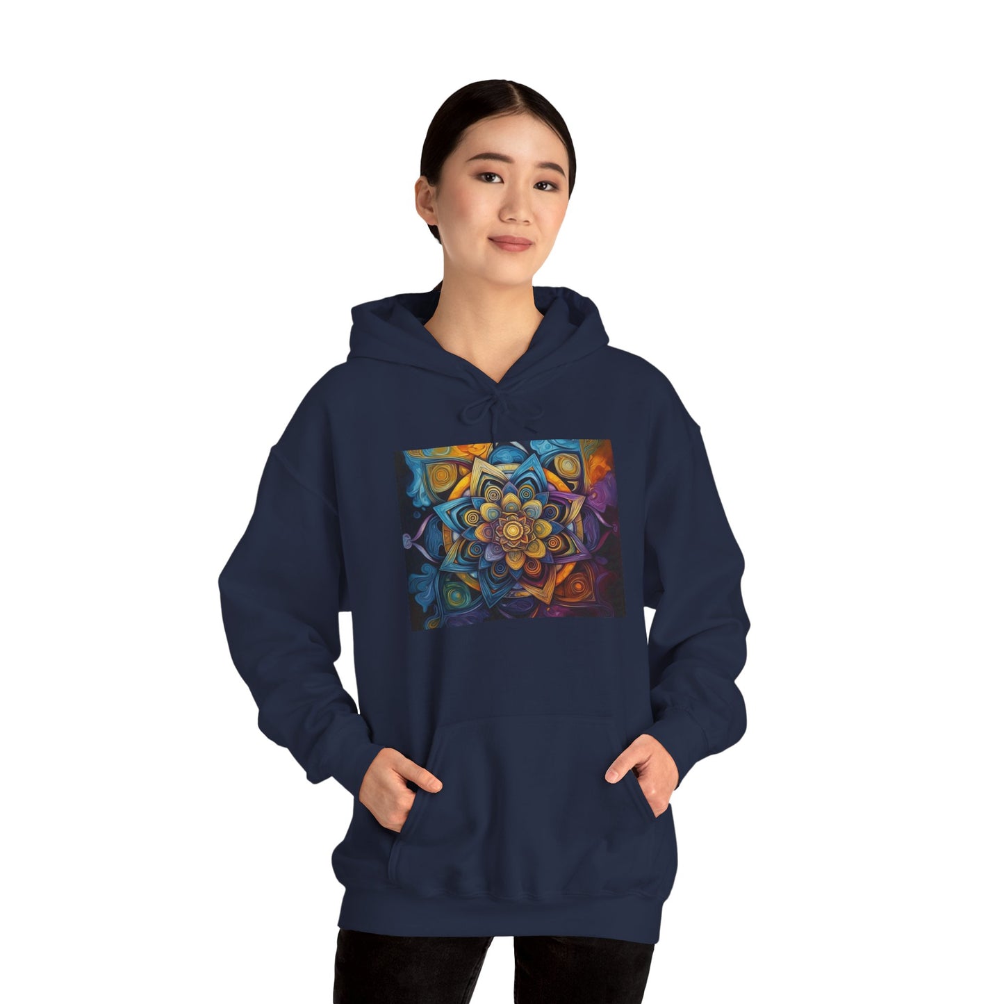 Mandala Enlightenment by Koko Una- Unisex Heavy Blend™ Hooded Sweatshirt