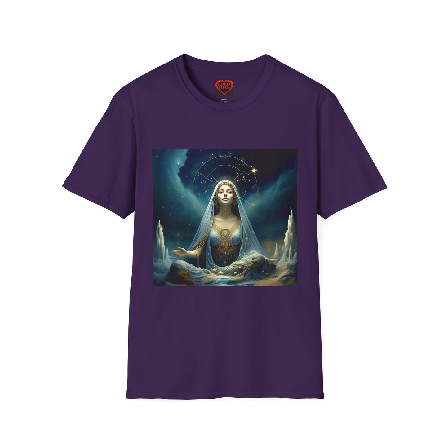 Zodiac by Koko Una- Virgo Maiden (Picture ONLY)- Unisex Softstyle T-Shirt - Astrology Inspired