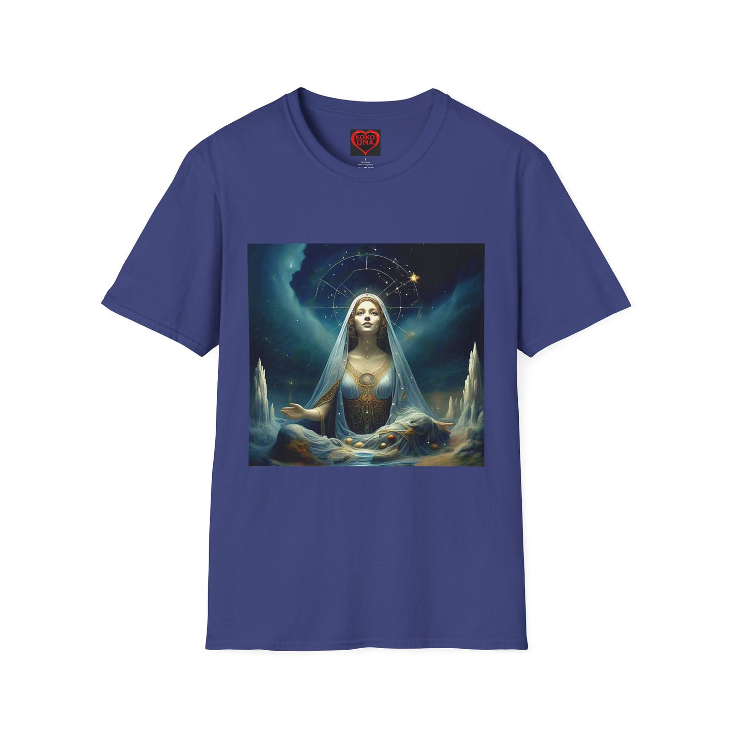 Zodiac by Koko Una- Virgo Maiden (Picture ONLY)- Unisex Softstyle T-Shirt - Astrology Inspired