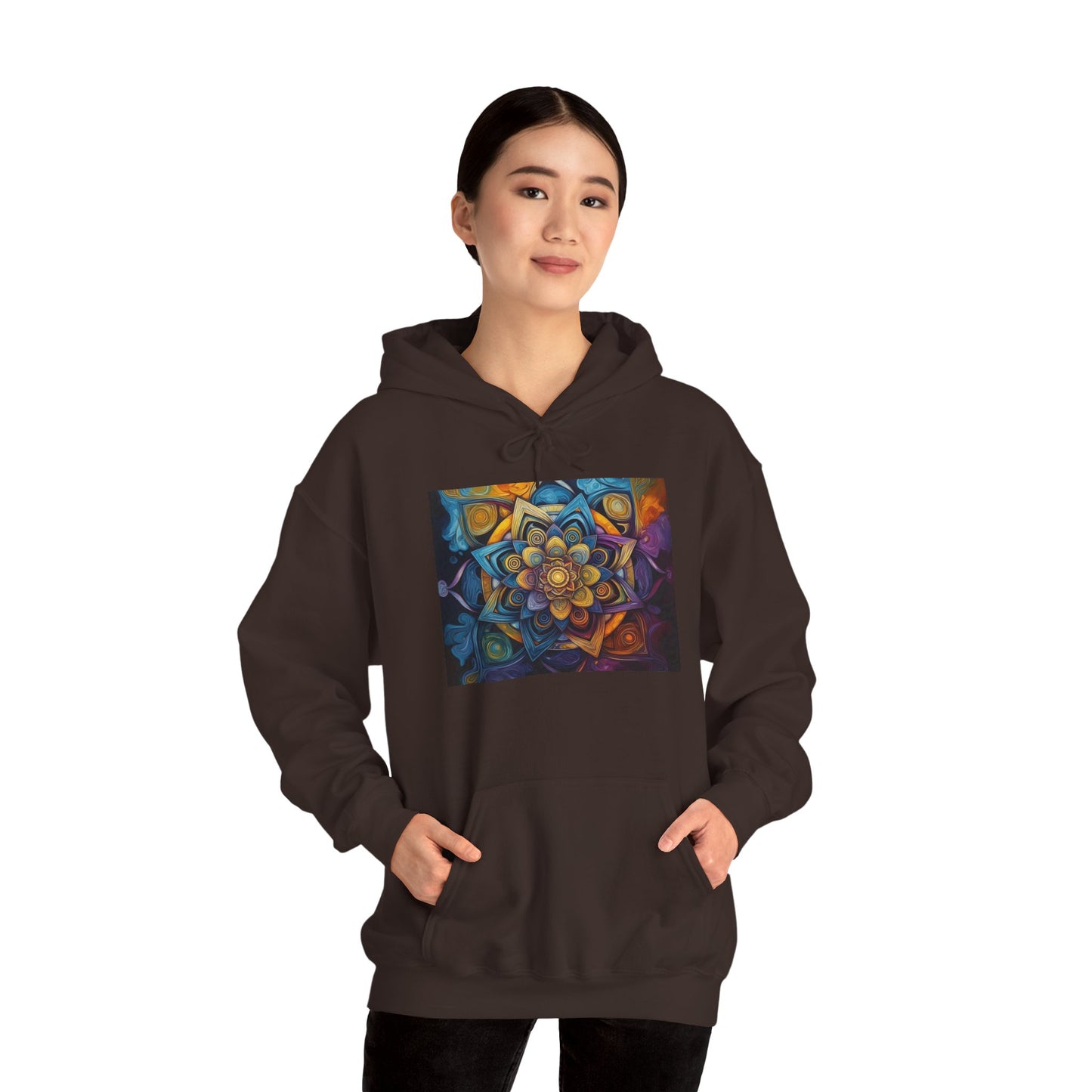 Mandala Enlightenment by Koko Una- Unisex Heavy Blend™ Hooded Sweatshirt