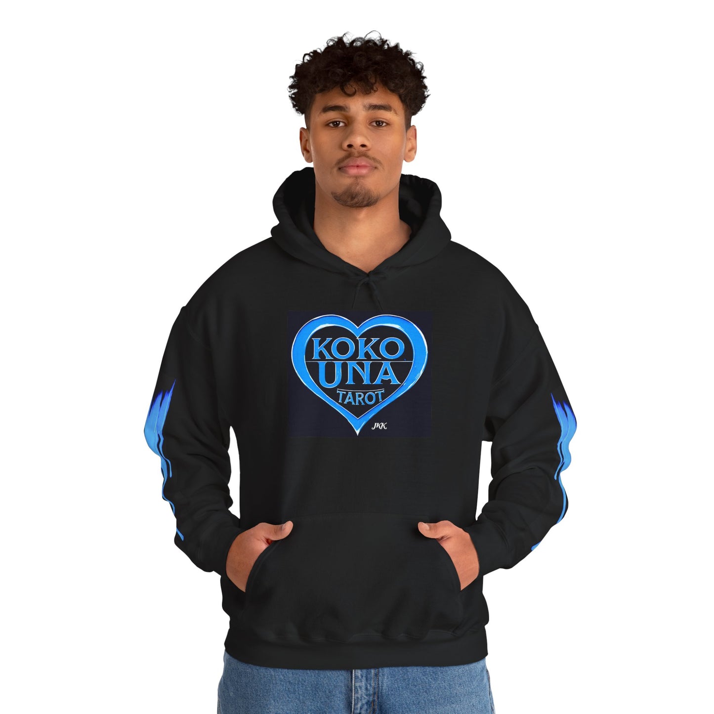 Koko Una Tarot- Official Blue Heart Logo- Unisex Heavy Blend Hoodie Sweatshirt