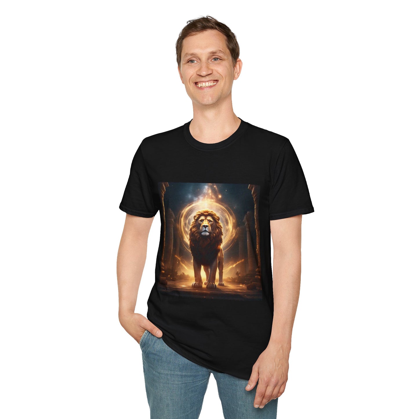 Zodiac by Koko Una- Leo Lion (Picture ONLY)- Unisex Softstyle T-Shirt - Astrology Inspired