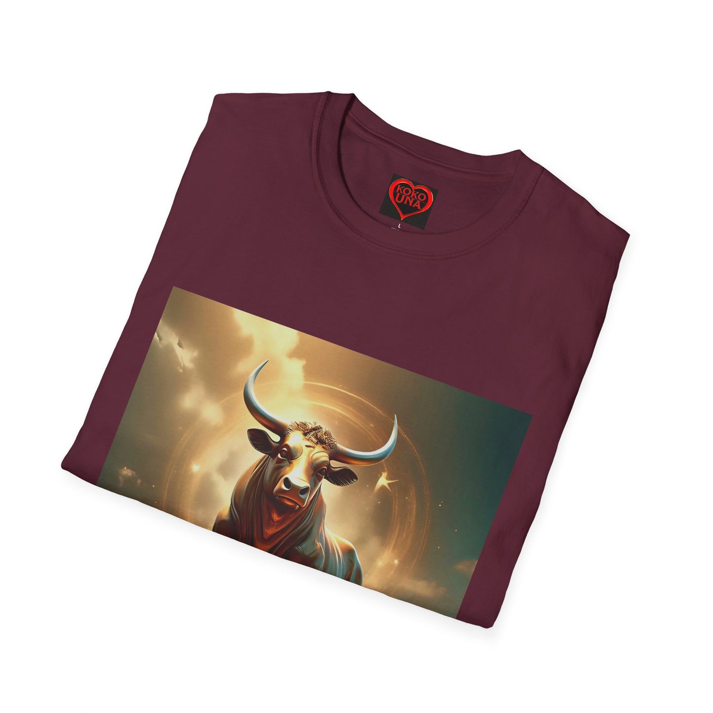 Zodiac by Koko Una- Taurus Bull (Picture ONLY)- Unisex Softstyle T-Shirt - Astrology Inspired