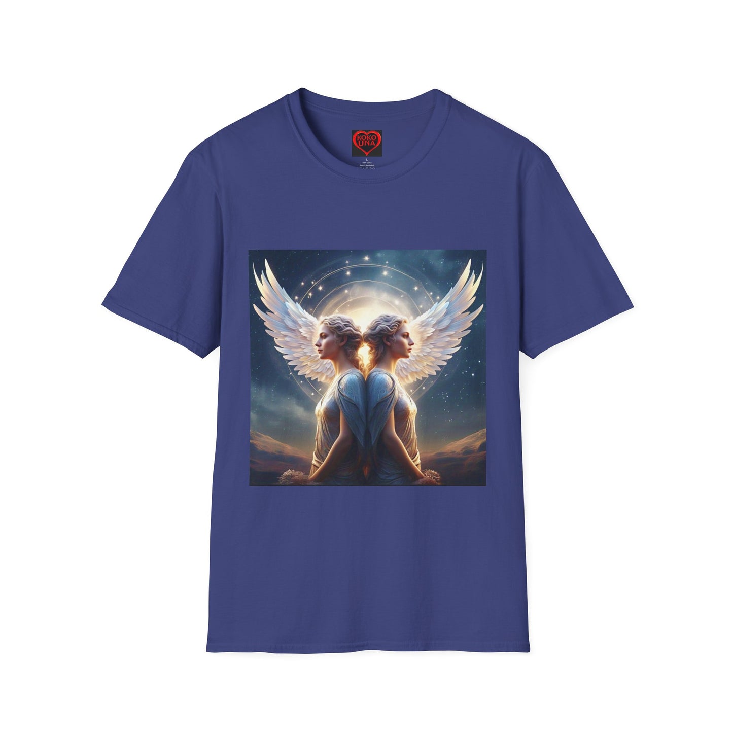 Zodiac by Koko Una- Gemini Twins (Picture ONLY)- Unisex Softstyle T-Shirt - Astrology Inspired