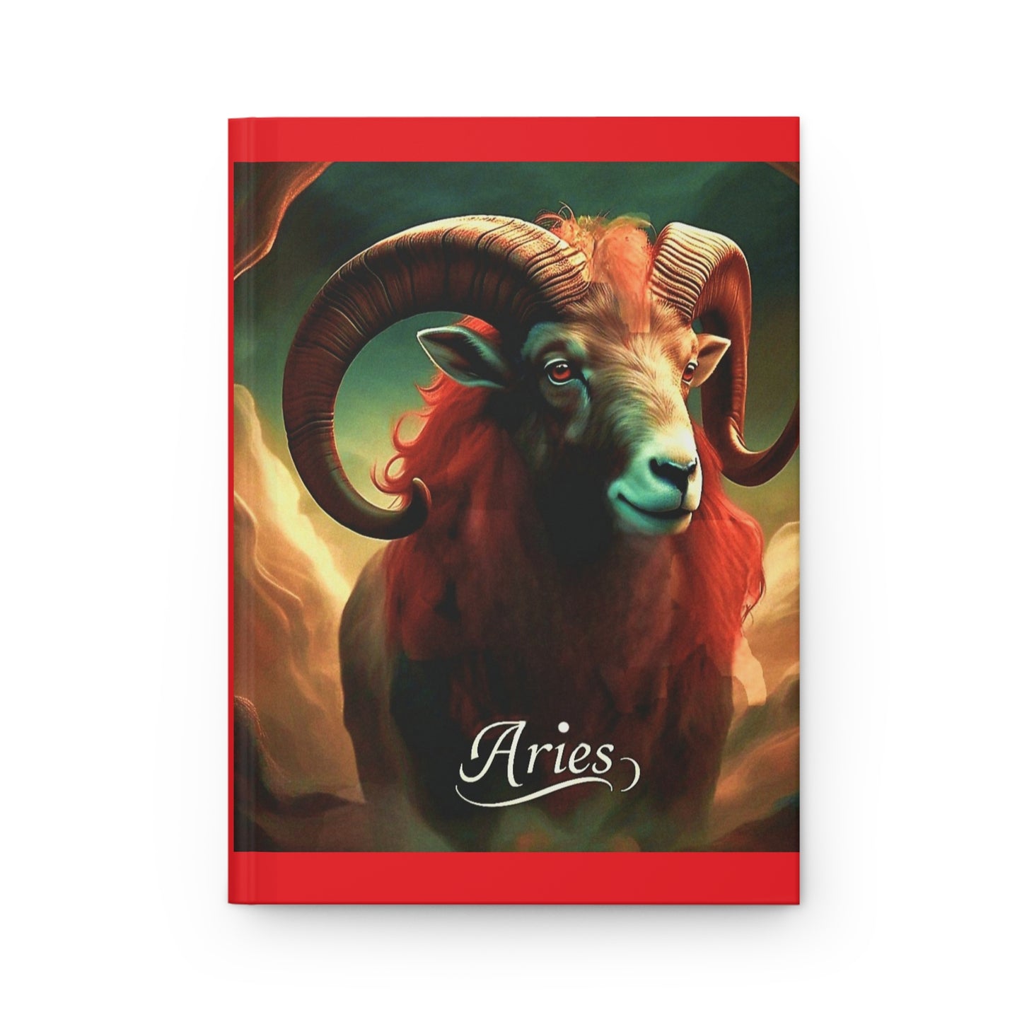 Zodiac "Aries" Journal- Hardcover Matte 8" x 5.5" Bright Red