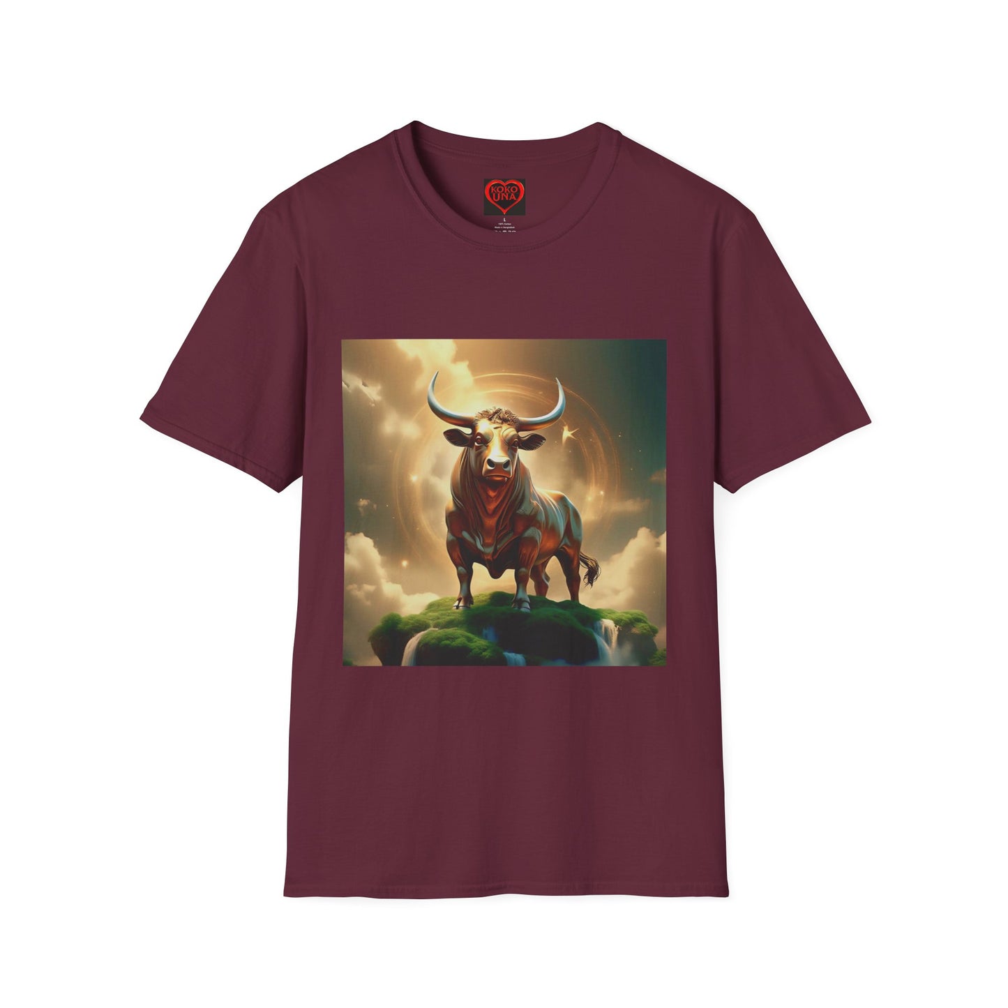 Zodiac by Koko Una- Taurus Bull (Picture ONLY)- Unisex Softstyle T-Shirt - Astrology Inspired
