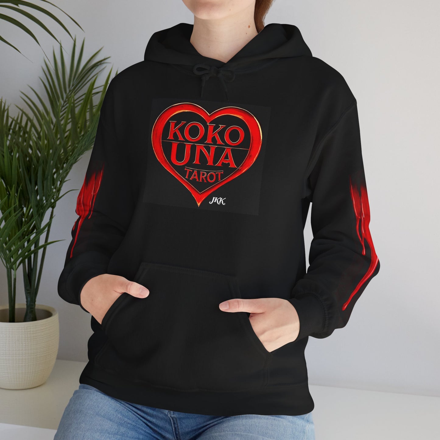 Koko Una Tarot- Official Red Heart Logo- Unisex Heavy Blend Hoodie Sweatshirt
