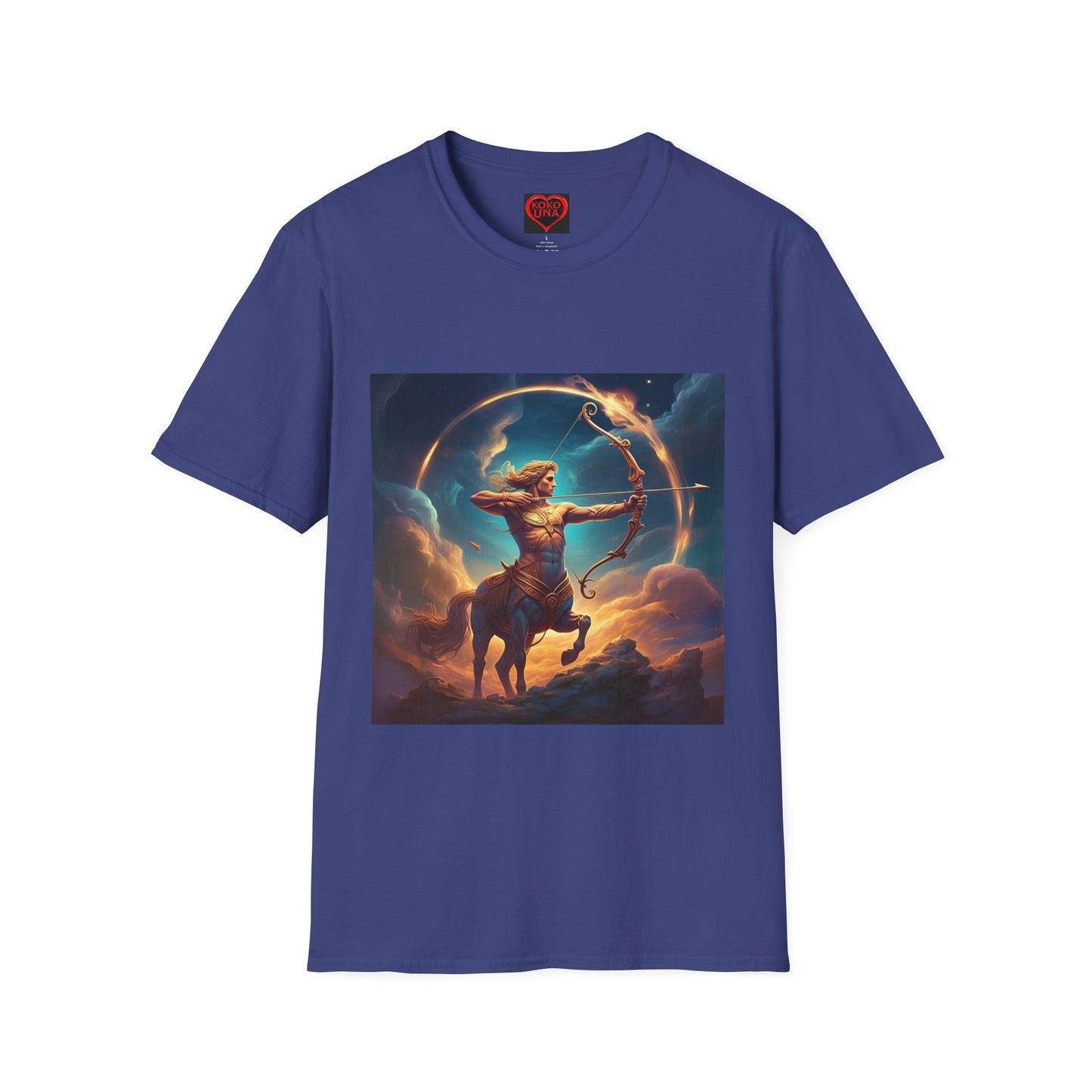 Zodiac by Koko Una- Sagittarius Centaur Archer (Picture ONLY)- Unisex Softstyle T-Shirt - Astrology Inspired