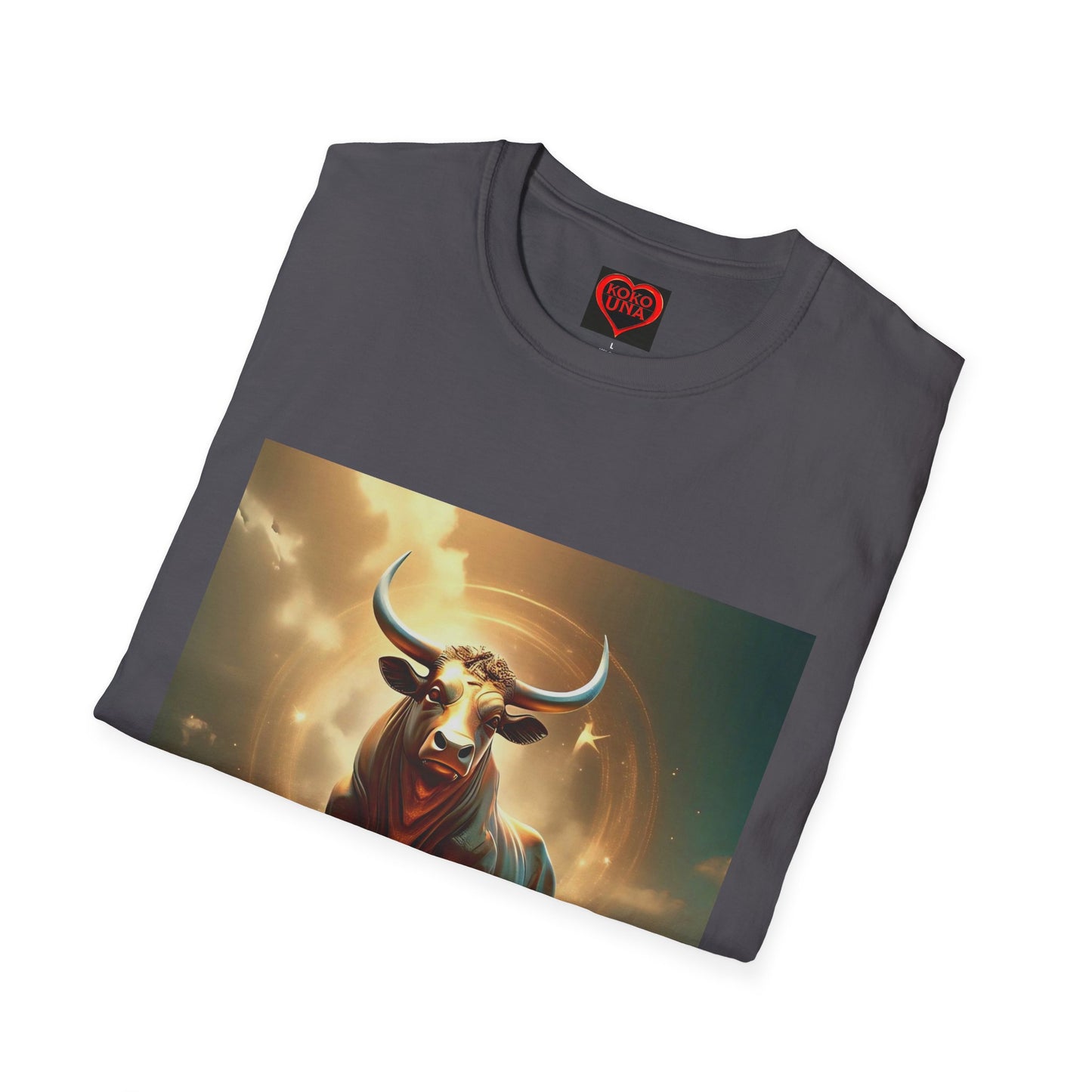 Zodiac by Koko Una- Taurus Bull (Picture ONLY)- Unisex Softstyle T-Shirt - Astrology Inspired
