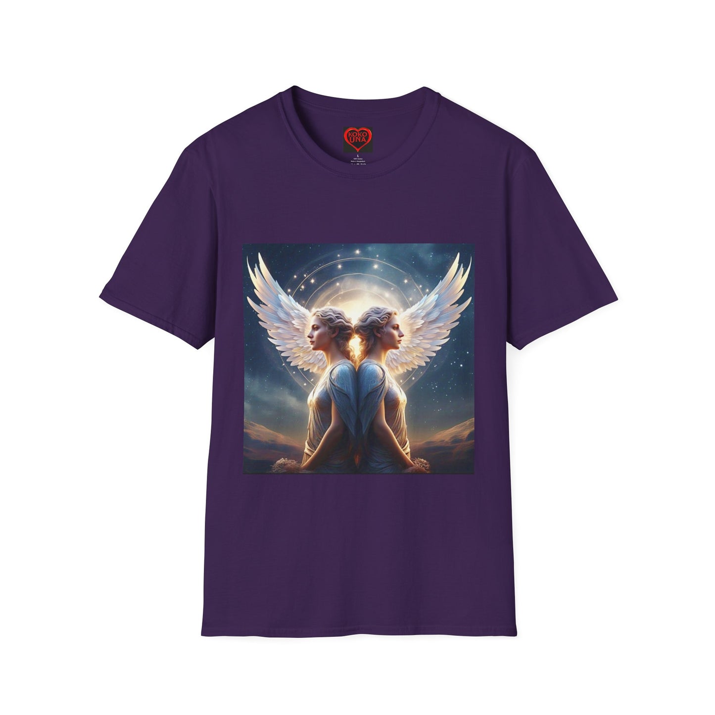 Zodiac by Koko Una- Gemini Twins (Picture ONLY)- Unisex Softstyle T-Shirt - Astrology Inspired